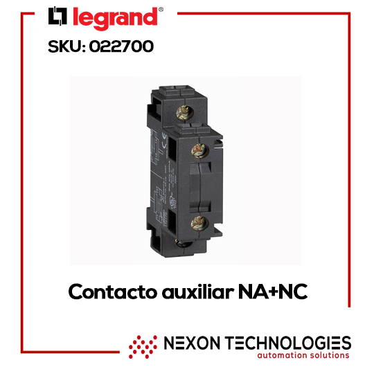 Calvo Ellos Puntuación Contacto Auxiliar NA+NC 400V 4A Legrand | 022700 - Nexon Technologies