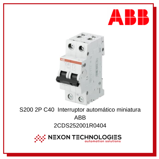 Disyuntor mini 40A ABB | 2CDS252001R0404 - Nexon Technologies