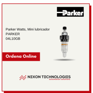 Parker Watts, Mini lubricador, puertos de 14, tazón de polietileno, drenaje sin drenaje sin tapón de llenado Parker 04L10GB